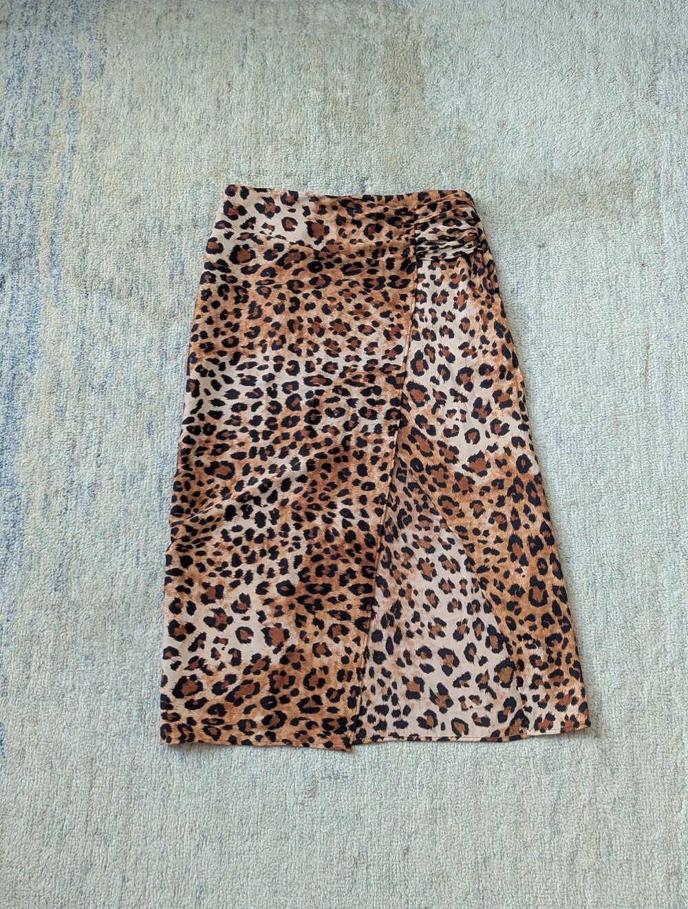 Zara Leopard-Print Midi Skirt in Brown and Black